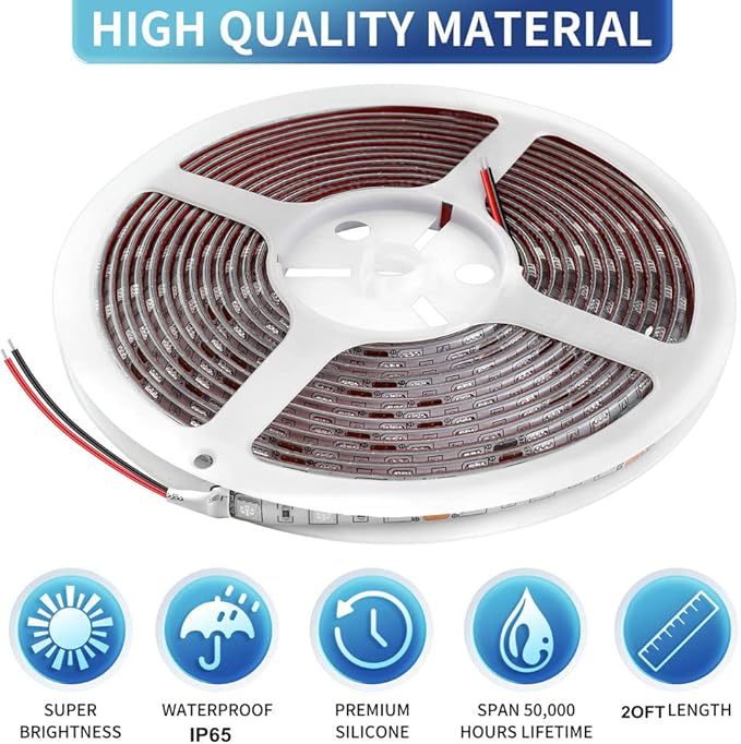 RV Awning Led Lights,12V 20FT Camper Awning Lights for Camper Motorhome Travel Trailer Concession Stands Food Trucks, Waterproof RV Exterior Underglow Light Strip for Party BBQ