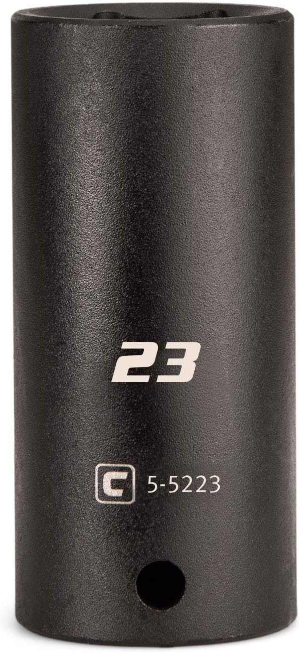 Capri Tools Deep Impact Socket, 1/2-Inch Drive, 6-Point, Metric (23 mm)