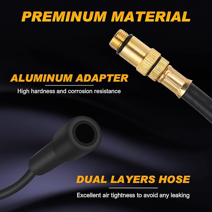 Nilight Compression Tester Kit, 8PCS Petrol Gas Engine Cylinder Pressure Gauge 0-300 PSI Automotive Tool for Cars Trucks Motorcycles