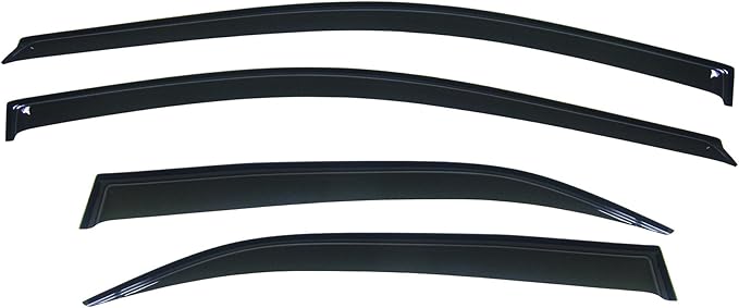Tape On Wind Deflector Compatible with 2007-2011 Toyota Camry Sedan Smoke Sun/Rain Guards Window Visors 94425