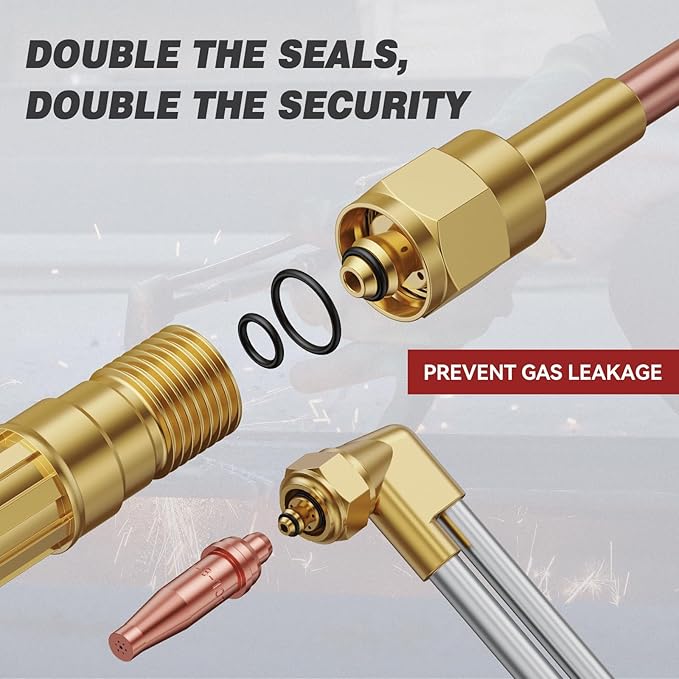 ARCCAPTAIN Oxy Acetylene Cutting Torch, Medium Duty CA1350 Cutting Welding Torch with Check Valve, Cutting Tip 1-3-101, Suitable for Automobile Repair and Metal Cutting