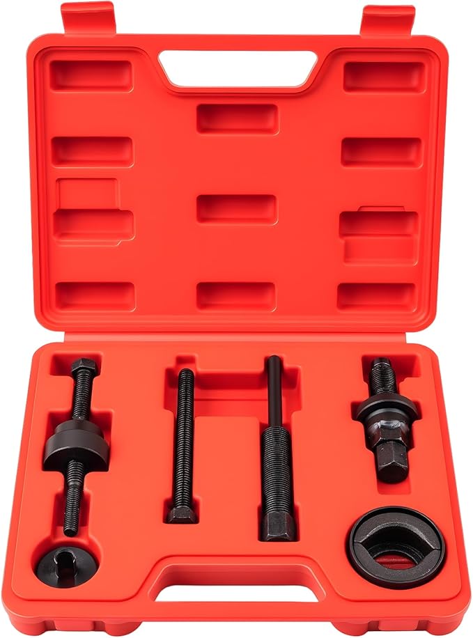 Pulley Puller Installer Kit, Power Steering Pump Pulley Removal Tool for Multi-Vehicle, Fits F/or/d, G/M, V/W and Ch/RYS/ler, Works with Steering Wheel Puller Kit for Power Steering Tasks