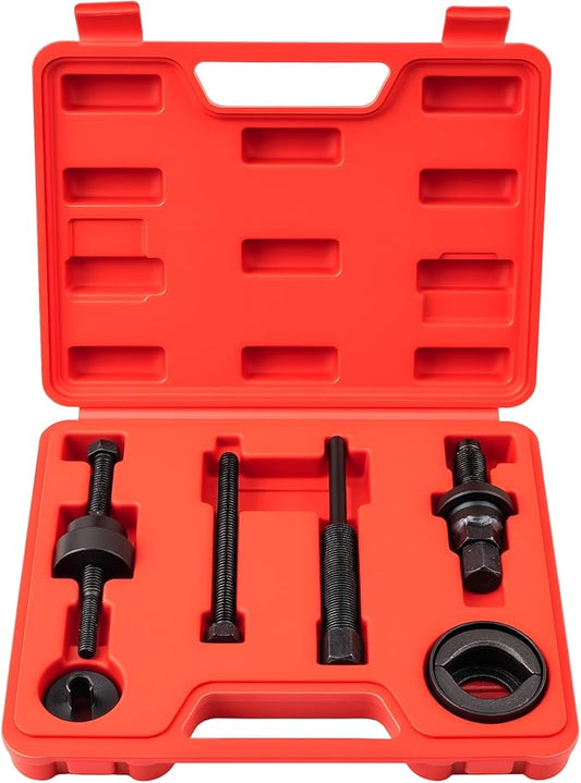 Pulley Puller Installer Kit, Power Steering Pump Pulley Removal Tool for Multi-Vehicle, Fits F/or/d, G/M, V/W and Ch/RYS/ler, Works with Steering Wheel Puller Kit for Power Steering Tasks