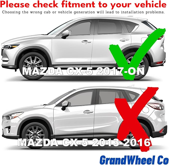 Window Deflectors Smoke Tinted In-Channel Side Window Vent Visor Deflectors Rain Guards Compatible with Mazda CX-5 2017-2025 - 4pcs. GW0381