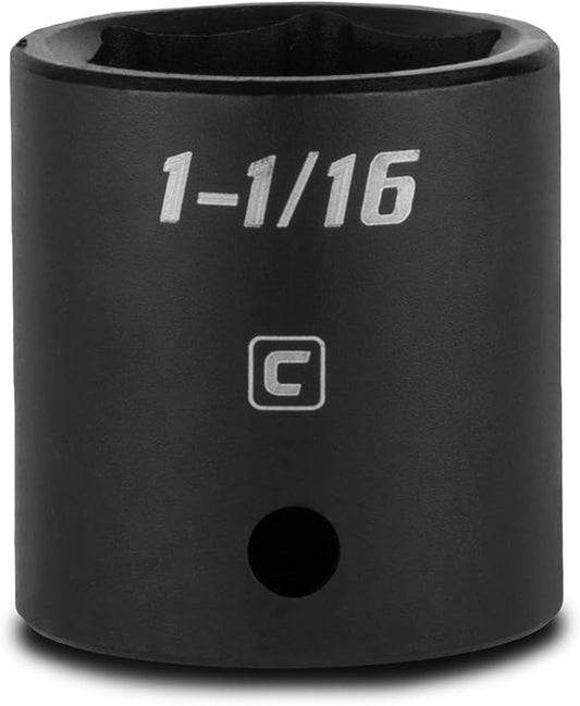 Capri Tools 1-1/16-Inch Shallow Impact Socket, 1/2-Inch Drive, 6-Point, SAE (CP55062)