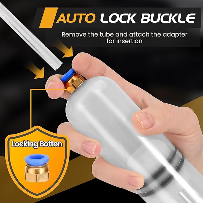 200CC Automotive Fluid Extractor Pump, Premium Manual Extraction & Fill Pump with 2 Hoses, Oil Syringe with Powerful Suction, Fluid Oil Change Evacuator