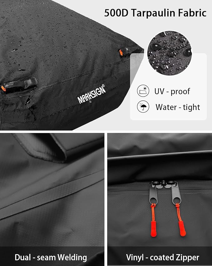 Truck Bed Bag, 100% Waterproof Truck Cargo Bag Fits Any Truck Size with 4 Handles, Built-in 4 Ratchet Tie Down Straps, 34 Cubic Feet (57''x48''x22'')