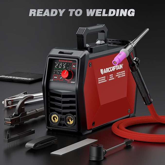 ARCCAPTAIN iControl ARC205 Pro Stick Welder with Lift TIG Torch, [APP Control] 205Amp ARC/Lift TIG Welding Machine, Large LED Display, IGBT Inverter 120V/240V MMA Welder with Hot Start, Arc force