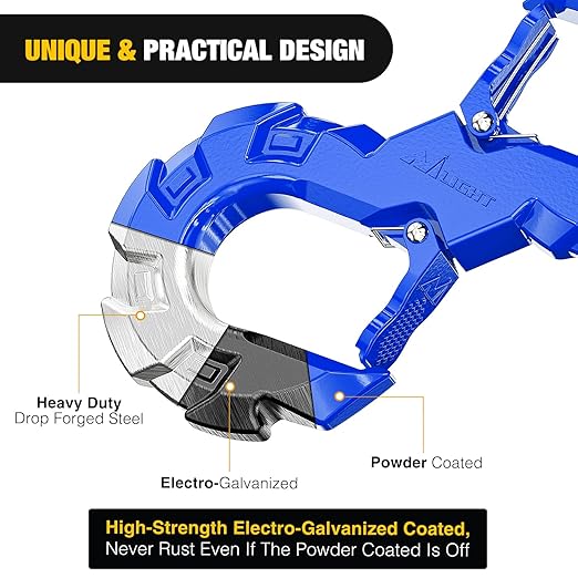 Nilight S-Shape Shackle, Quick Release Tow Hook for Winch Cable Ropes, 33,000 lbs Heavy Duty for Off-Road Recovery, Towing Extension, Tree Saver, Winch Shackle, Forged Steel, Blue