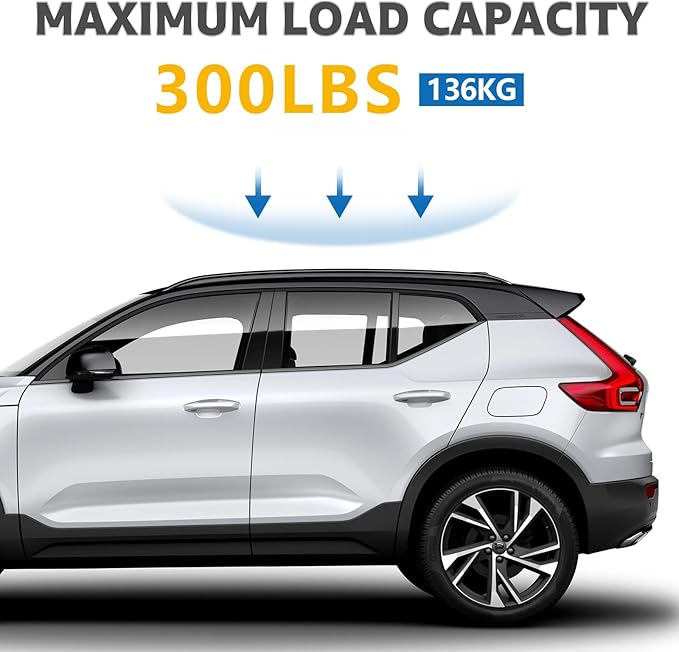 Roof Rack Cross Bars Compatible with Volvo XC-40 XC40 2018-2025, Adjustable Aluminum Heavy Duty 300 LBS Anti-Theft Lock Cargo Carrier Rooftop Crossbar Accessories for Bike, Basket, Snowboard, Luggage