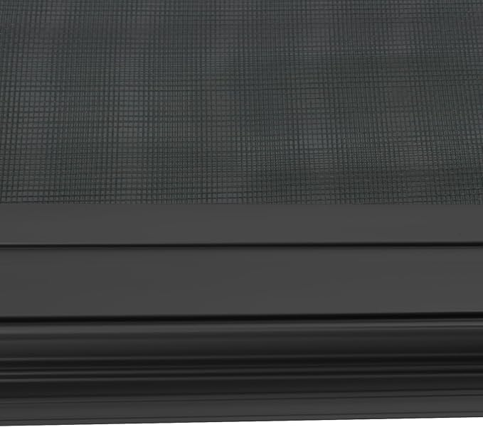 RV Window, Teardrop Vertical Slide Black RV Window, 24" W X 36" H Vertical Sliding Window Camper Trailer Window Vertical Sliding Replacement Glass W/Trim Ring, Universal RV Window