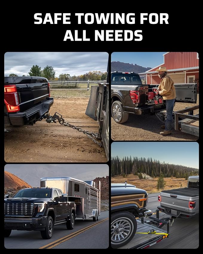 Ehaho Adjustable Trailer Hitch,Drop Hitch 2 Inch Receiver Heavy Duty Aluminum Tow Hitches with 8 Inch Drop/Rise for Truck