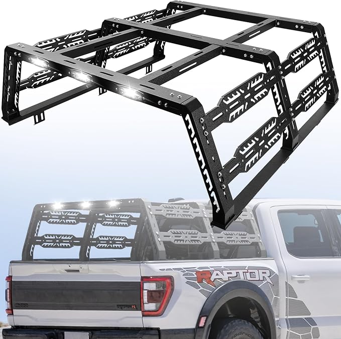 Overland Bed Rack for Full Size Truck 22.5" Bed Rack Compatible with Ford/Dodge Ram/Nissan Titan/19-25 Silverado/Sierra/Tundra, Overland Bed Rack Truck Bed Racks.