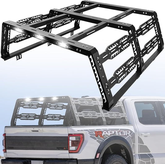 Overland Bed Rack for Full Size Truck 22.5" Bed Rack Compatible with Ford/Dodge Ram/Nissan Titan/19-25 Silverado/Sierra/Tundra, Overland Bed Rack Truck Bed Racks.