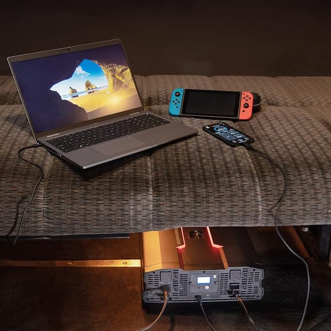 Cummins 4000 Watts Inverter Modified Sine Wave Truck Inverter 12 Volts to 110 Volts Four AC Outlets Two USB Ports (Plus Cable Kit)- CMN4000W - Inverters for Vehicles, Van Life, Camping