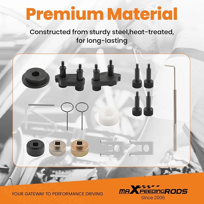 maXpeedingrods Engine Camshaft Crankshaft Timing Tool Kit for EA888 1.8 2.0 TSI TFSI, for Audi VW 2006-2018, T10352 T10368 T40196 T10354 T40011 T40271 T40267 T40098, 17 Pcs