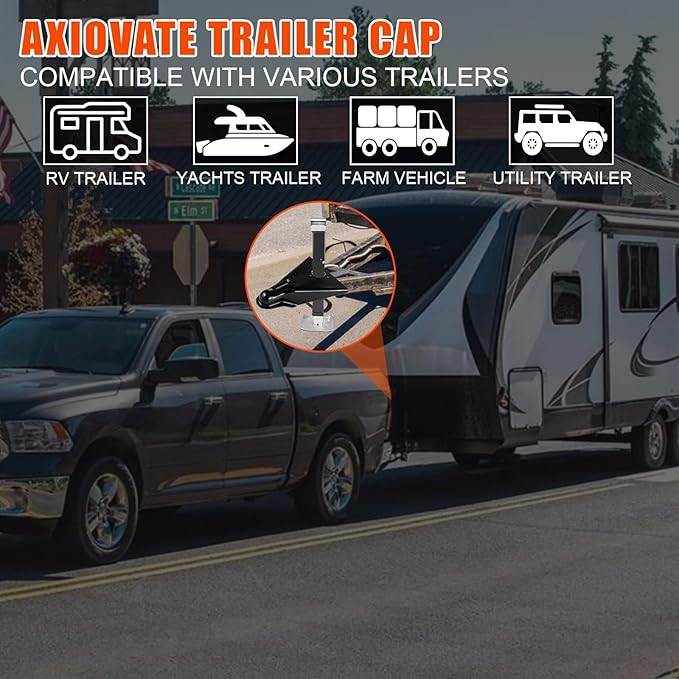 2-5/16 Inch Heavy Duty Class A Frame Trailer Hitch, 14,000 lbs Towing & 2,100 lbs Drawbar Capacity, with Wedge-Lock Ball Clamp for Ultimate Security, Black Powder Coated Finish for Trucks/SUVs