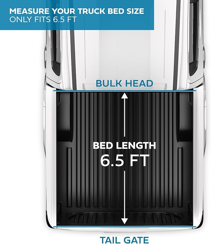 American Flag Tonneau Cover for Ford F-150 2009-2025 for 6.5 ft Bed Length, All-Weather Soft Tri-Fold Truck Bed Cover for Truck Tonneau Cover Black Flag Design