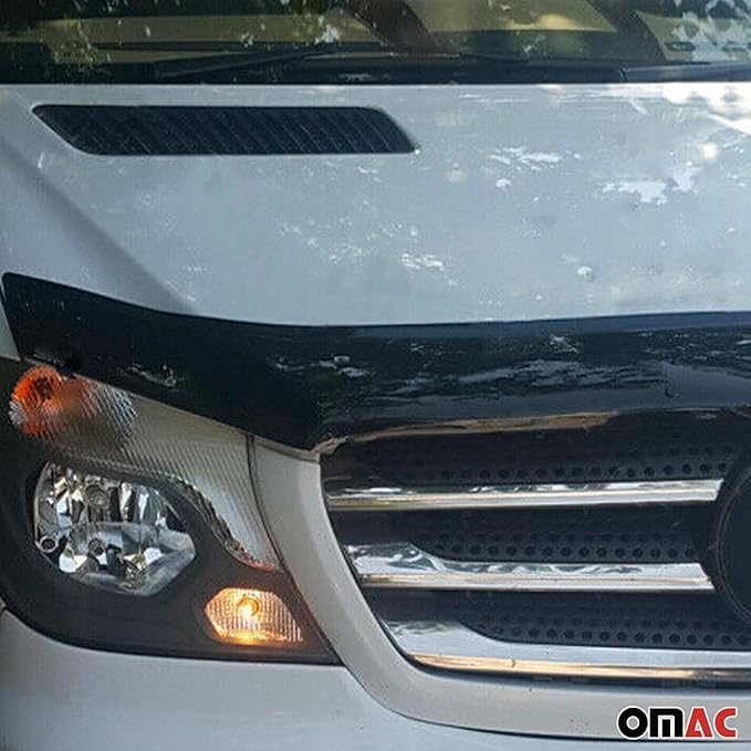 OMAC Front Bug Shield Hood Deflector for Mercedes Sprinter W906 2014-2018 Black