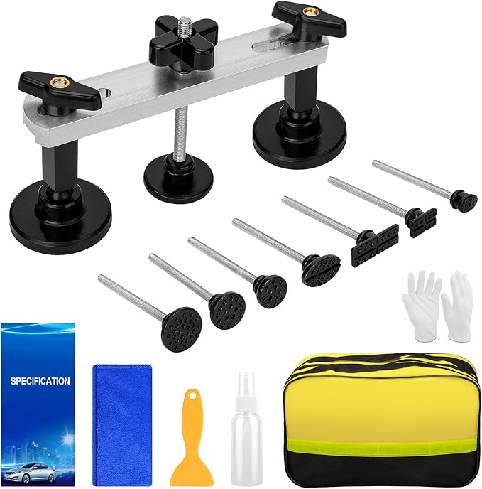 Car Dent Puller Kits,Professional Car Paintless Dent Removal Tools,Dent Repair Tool Bridge Puller,Dent Remover Tool for Car Auto SUV Hail Damage DIY Repair