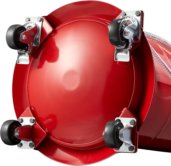 Waste Oil Drain Tank 18.5 Gallons Fortable Oil Lift Drain Extractor & Collector Kit Pneumatic Drainer for Automotive Fluids Waste Oil Container with Air Operation & Wheel (Red)