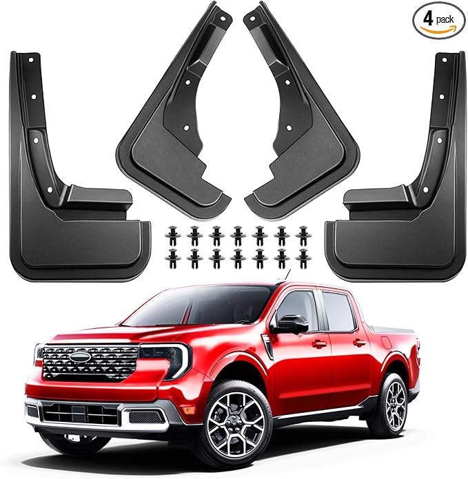 Mud Flaps for Ford Maverick 2025 2024 2023 2022,Upgrade Splash Guards 4PCS Mudguard Replacement for Maverick Accessories,No Drilling Required All Weather Fender Front Rear Mud Grards