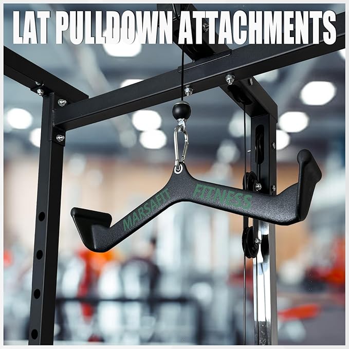 Ergonomic LAT Pull Down Bars, Back and Triceps Strength Training Equipment, LAT Pulldown Attachments, Cable Attachments for Home Gym