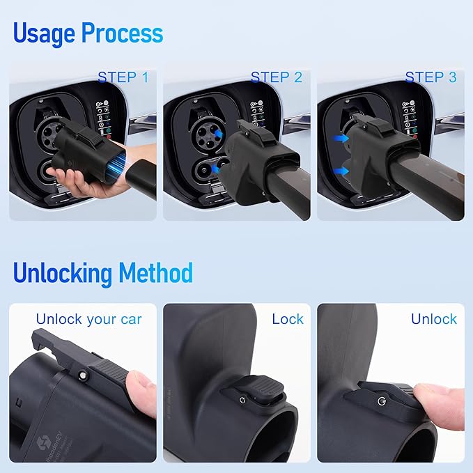 NACS to CCS1 Charging Adapter for Tesla Supercharger, Fast Charging Adapter, MAX 500A,1000V，Compatible with Ford, Rivian, GM, Volvo，Polestar EVs (NACS to CCS1(Tesla to CCS1))