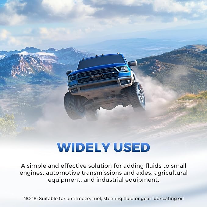 Fluid Pump for Standard Quart Bottles - 10cc Per Pump Stroke， Transmission Fluid Pump with 3rd Hand Adapter，differential fluid pump Transmission Fluid 2025 upgraded model with strong suction power