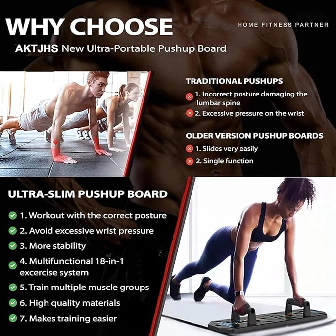 12-In-1 Push Up Board,Portable Pushup Bars for Men, Muscle Max Press Up Boards,Foldable Gym Home Exercise Board,Multi-function Push-Up Stand,Home Workout Equipment with Resistance Bands