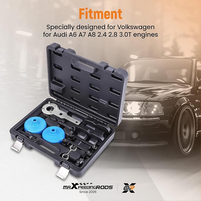 maXpeedingrods Camshaft Alignment Locking Timing Tool Kit for Audi VW 2.0T, 2.4, 2.8, 3.0T, 3.2T, 4.2, 5.2 T40133 T40070 T40026 T40071 T40058 T10172 T40069 T10035 T40079 T40269 T40297 Porsche 3.0T