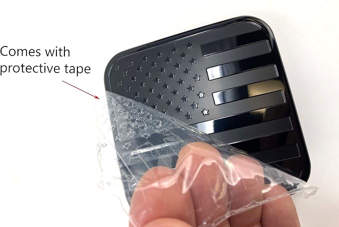 eVerHITCH USA Black Metal Flag Hitch Plug Cover, Fits 2" Receiver