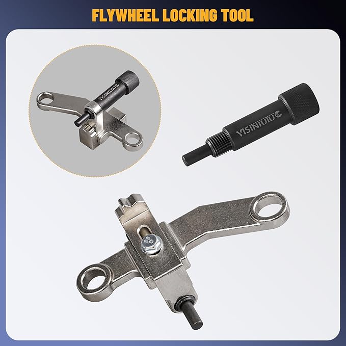 Camshaft Aligning Flywheel Locking Crankshaft Pulley Holding Tool Compatible with GM Onix/Tracker/Chevrolet 1.0 12V 3 cylinders 1.2 12V Ecotec Engine Replace CR490 with 22mm Socket