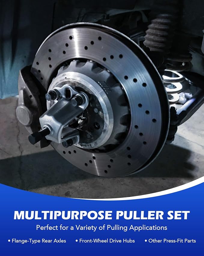 Orion Motor Tech Slide Hammer, 9-Way Internal/External Slide Hammer Puller Set - Pulls Hubs, Rear Wheel Axle Shafts, Bearings, Bushings, Seals, Retainers