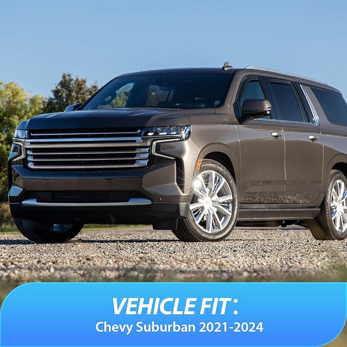 Nilight Durable in Channel Rain Guards for Chevy Suburban 2021 2022 2023 2024 2025 Window Deflectors, Vent Window Visors-4pcs