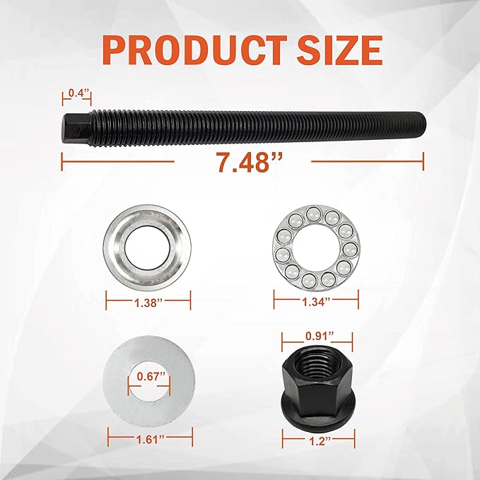 LS Harmonic Balancer Installation Tool, Crank Pulley Install Tool 551141, Compatible with GM 1997-UP V8 LS1 LS2 LS3 LS4 LSX LSA LS6 LQ4 LQ9, with Thrust Bearing & Wrench Flats