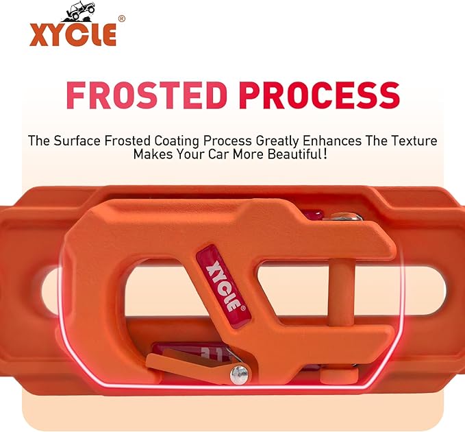 Winch Fairlead with Tow Hook,7075 Aluminum Hawse Fairlead with High Strength Alloy Steel Forged Winch Hook, 20000lb Winch Fairlead Hook (Orange)