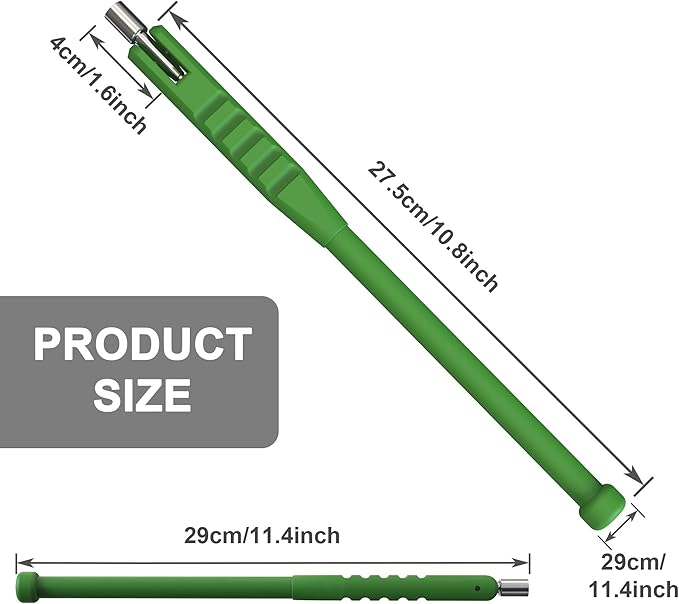 BASIKER Tire Valve Stem Puller Tool No Scratch with Valve Core Tool Green Perfect Replacement for Universial car Valve Stem Extenders Straight Metal Dual Wheel Valve Stem Extension Adapter