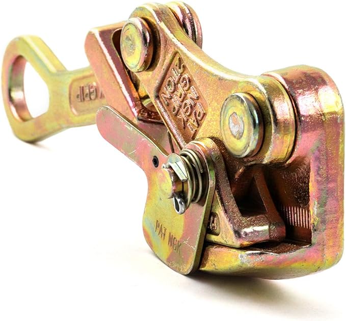 QWORK 2 T Cable Grip Wire Grip Steel Rope Jaw Puller for Wire Rope, Pulling 4408 Lbs