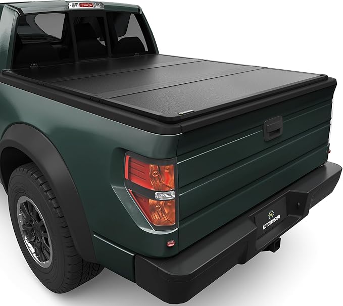 AUTOSAVER88 FRP Hard Tri-fold Truck Bed Tonneau Cover Fit for Ford F-150 F150 2004-2014 5.5ft Bed (Excl. Raptor Series)