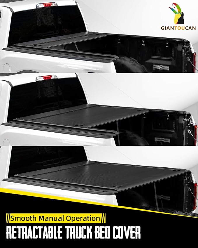 Retractable Tonneau Cover Compatible with 2009-2025 Ram 1500 Classic and New Body Style 5.7ft Bed (67.4") w/o RamBox