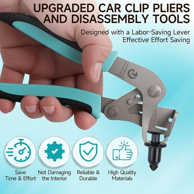 Car Clip Pliers and Disassembly Tools, Multi-Functional Panel Clip Removal Plier, Buckles, Rivets, Open The Panels Effortlessly Without Damage