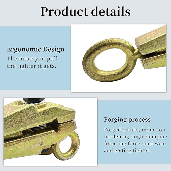 Auto Car 5 Ton 2-Way Pull Clamp, Self-Tightening Grips, Collision Repair Tools, Frame Back Frame Machine, Sheet Metal Pull Clamp