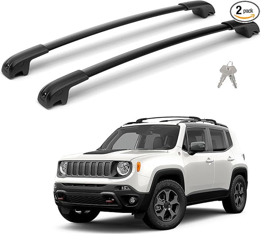 220Lbs Roof Rack Cross Bars for 2015-2024 Renegade with Anti-Theft Lock, Heavy Duty Aluminum Crossbar Fit Luggage Luggage Kayaks Bicycles Snowboard