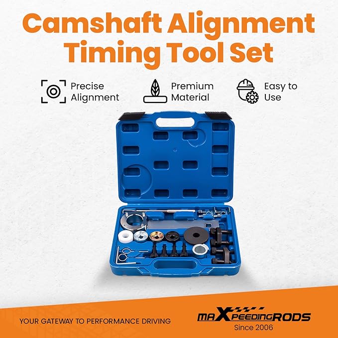 maXpeedingrods Engine Camshaft Crankshaft Timing Tool Kit EA888 1.8 2.0 TSI/TFSI for Audi for Volkswagen for Skoda T10352 T40196 T40271 T10368 T10354 T10355 T10060A T40011 T40098 T40267, 19 Pcs
