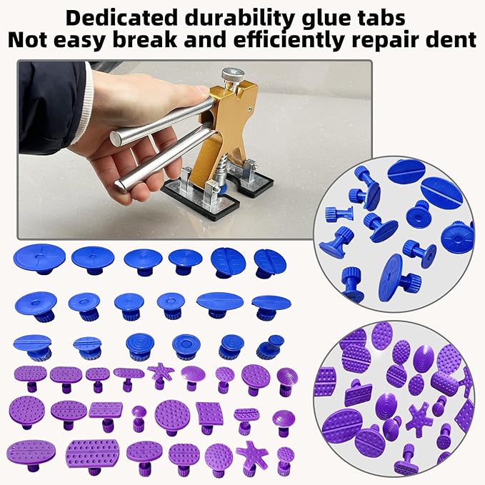 176pcs M16 Big Size Anti-slip Slide Puller,Paintless Car Dent Removal Kit,Bodywork Hail Damage Repair,Auto Body Dent Removal Tools,Dent Pulling Dings Remover Tools Kit(176pcs M16 Slide Puller)