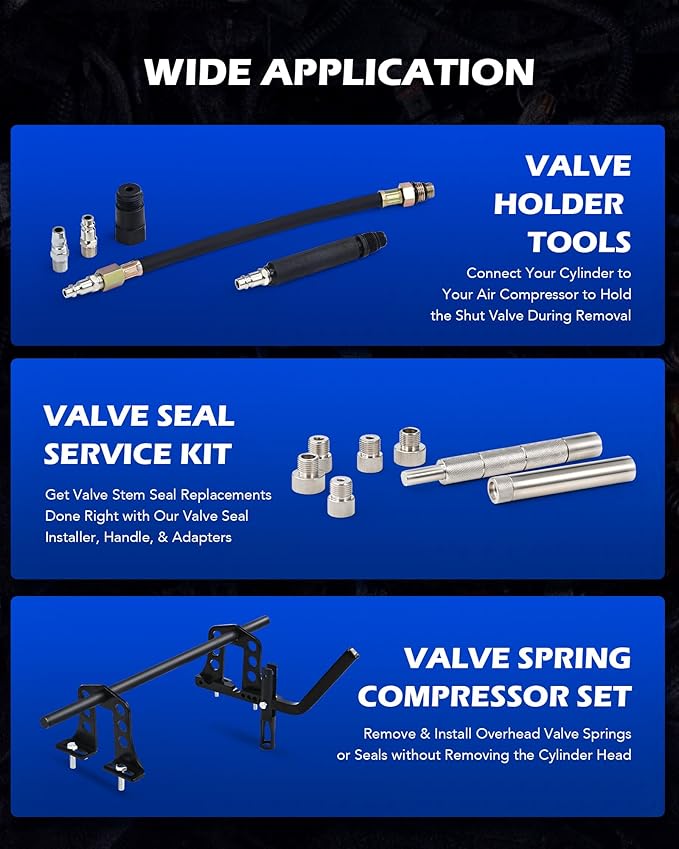 Orion Motor Tech Valve Spring Compressor, Universal Overhead Engine Valve Spring Remover and Installer OHV OHC Compressor Tool, Valve Stem Tool Valve Holder Tool Valve Keeper Remover and Installer
