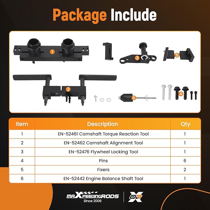 maXpeedingrods Engine Camshaft Timing Tool Kit for Chevy Silverado/Sierra 2.7L L3B 2019, Silverado 2.0LT RPO LSY, for Cadillac XT4 2.0LT LSY 2019+, Buick Angkewei 2.0 LSY, EN-52461 EN-52476 EN-52462