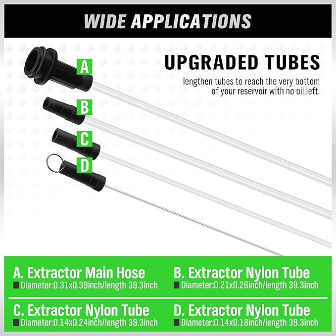 SWANLAKE 7 Liter Pneumatic/Manual Fluid Extractor Pump, Oil Changer Vacuum Fluid Extractor, Oil Change & Fluid-Change Tool