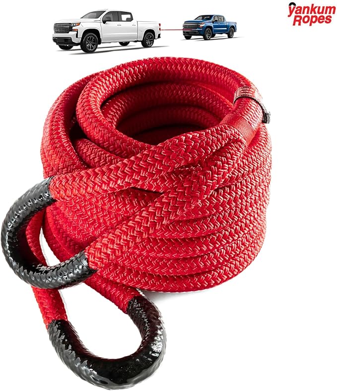 Yankum Kinetic Recovery Rope - Heavy Duty 7/8" x 20' Tow Rope, Off-Road & Vehicle Recovery, Kinetic Energy Ropes for 4x4, Jeep, and Trucks, Made in USA – Python Series